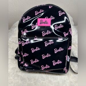 Barbie‎ Glossy Black Backpack with Pink Logo